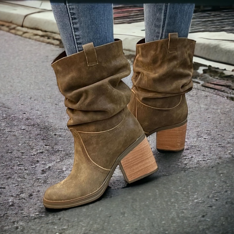 Bota Sofía Cuero Maíz